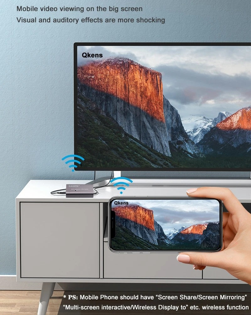 Wireless WiFi Display Adapter HDMI-compatible TV Stick Receiver Miracast Airplay Screen Mirroring for IOS Andriod Phone PC To TV