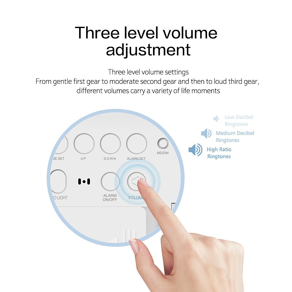 Large Digital Wall Clock with Temperature Humidity Calendar 8.5"Desk LCD Alarm Clock Backlight for Bedroom Office Living Room