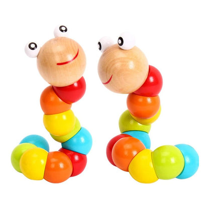 2 unidades de lagarta arco-íris giratória, brinquedo de desenvolvimento, brinquedos para bruços e para engatinhar - para bebês meninos e meninas, aniversário, Natal