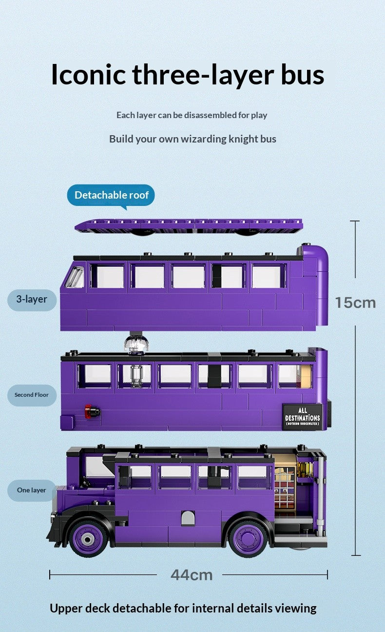 LEGO Blocos de Montar Harry Potter Série 76446 Aventura no Nôitibus Brinquedo Montado Infantil Presente