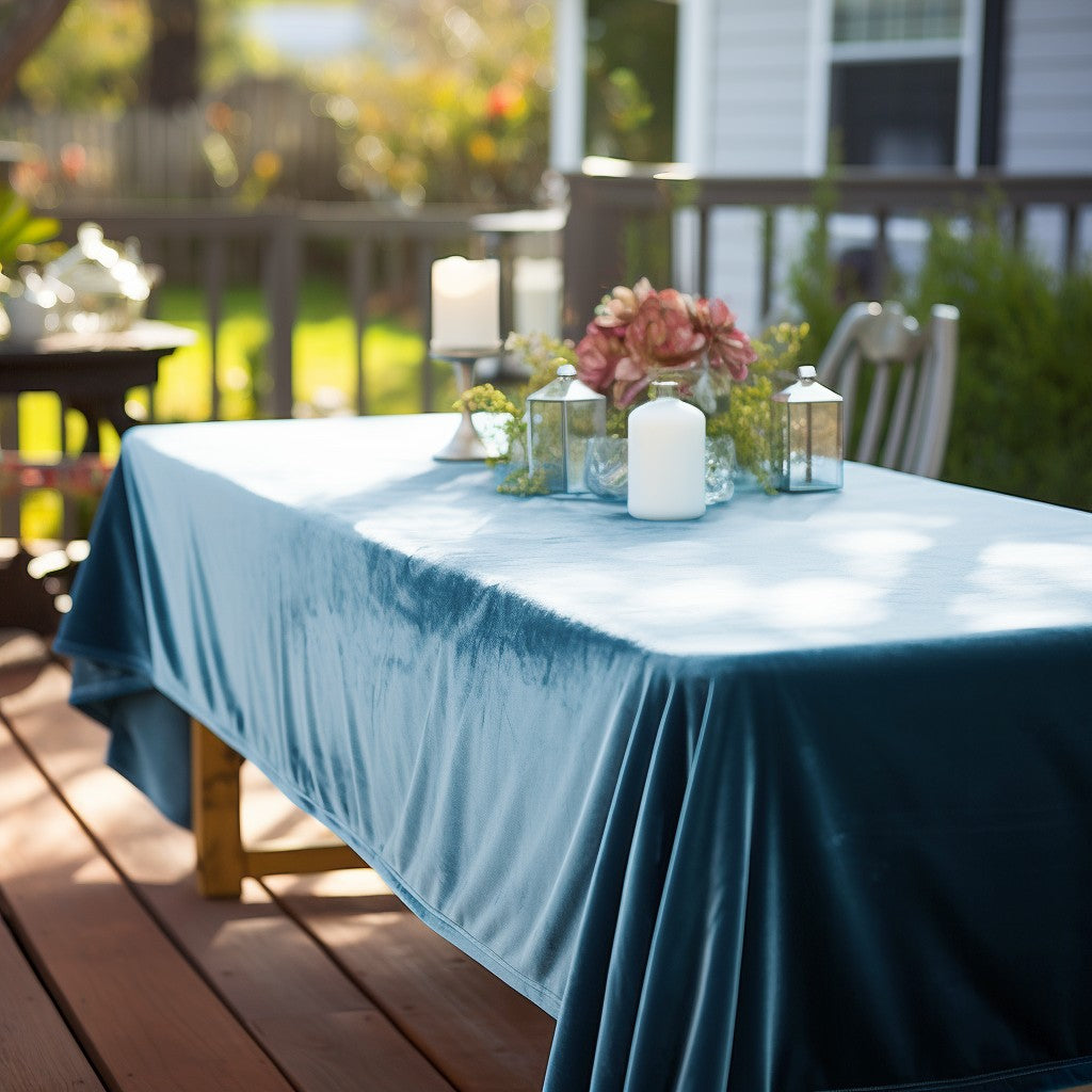 1 PC Luxury Velvet Rectangular Tablecloth Soft And Durable, Elegant Table Setting, Wedding Party, Christmas, Themed Party