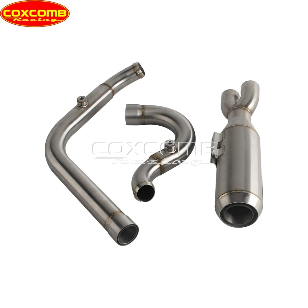 44-51mm Head Pipe Exhaust Pipe Motorcycle Complete Exhaust Muffler System For Harley Street Bob FXBB FXBBS Low Rider S ST Pazoma