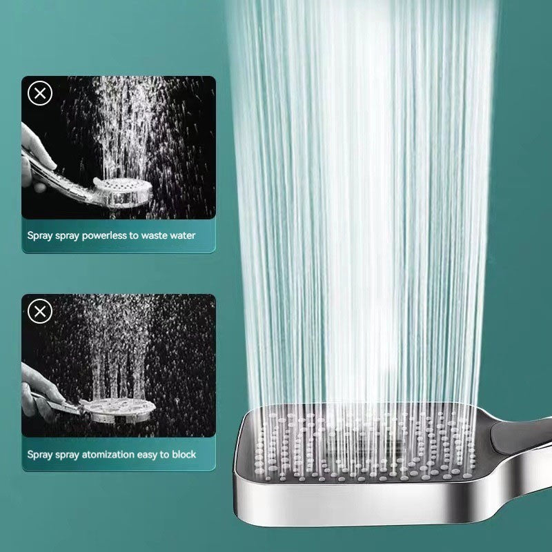 1.5/2M Stainless Steel Shower Hose Black/Silver Long Bathroom Shower Water Hose Extension Plumbing Pipe Showerhead Tube