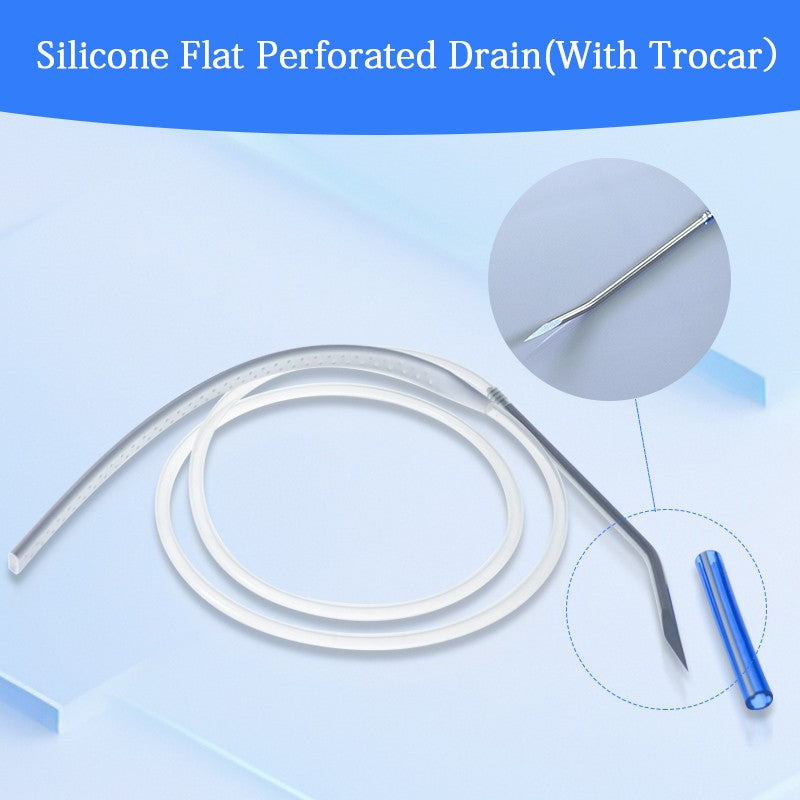 Sistema de Drenagem de Silicone, Tubo de Drenagem com Bola de Pressão Negativa de Silicone Médico, Equipamento Veterinário, Instrumentos Cirúrgicos para Animais de Estimação