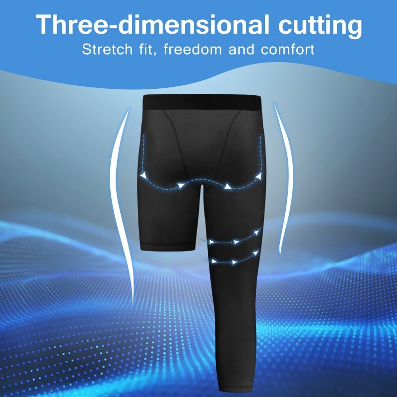 Single Leg Basketball Leggings Quick Drying 6-14 Years Teen Boys Running Football Yoga Fitness Compression Pants Sports