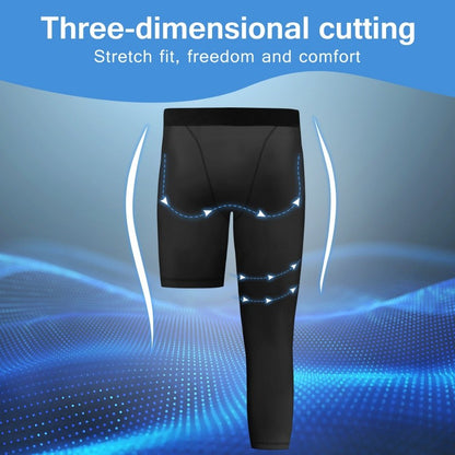 Single Leg Basketball Leggings Quick Drying 6-14 Years Teen Boys Running Football Yoga Fitness Compression Pants Sports