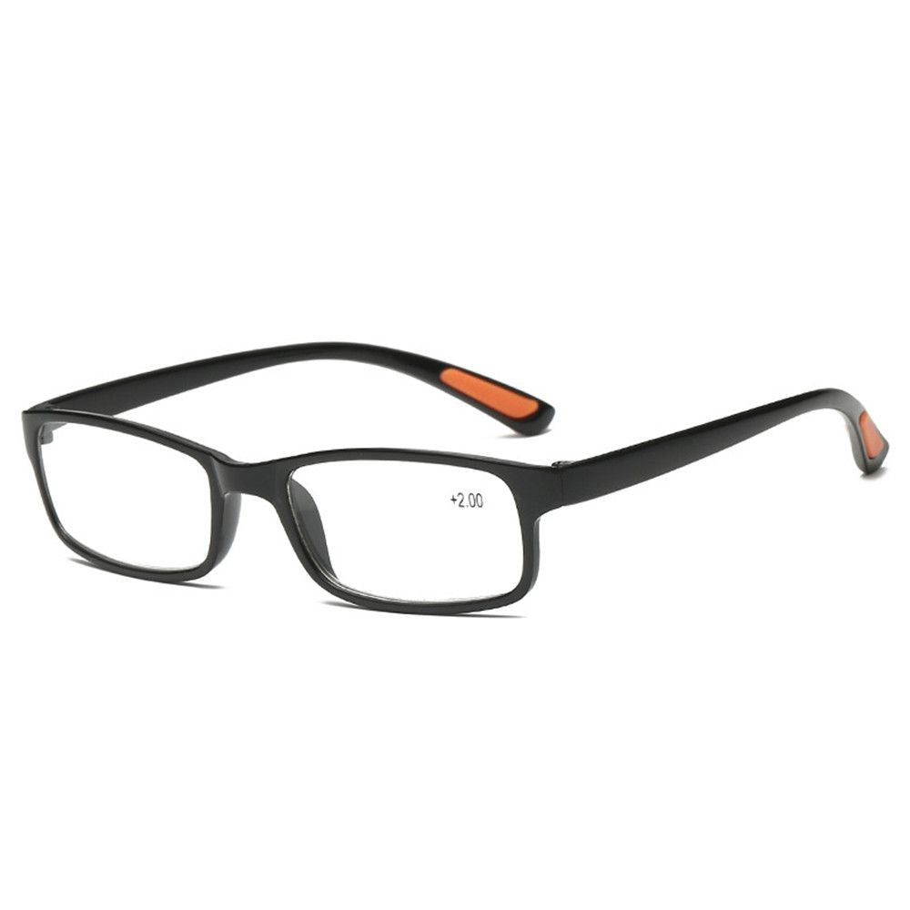 Óculos de Leitura Masculino Feminino Esportivo Antiluz Azul Armação TR90 Preta Vermelha Óculos Para Presbiopia +100 a +400