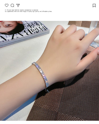 Pulseira de aço inoxidável cheia de strass para mulheres 2022, nova, designer, luxuosa, brilhante, zircônia, ajustável, joia, presente