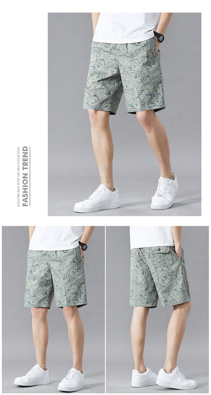 Men's Sweatpants Baggy Comfortable Shorts Male Casual Travel Outdoor Sports Bermuda Shorts Elastic Waist Y2K Print Half Pants