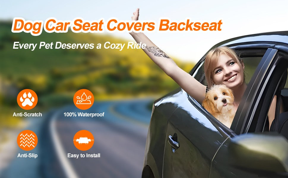 Acessórios de Viagem para Pets à Prova d'Água Assento Dobrável para Carro para Cachorros Cadeira de Carro para Pets Rede de Segurança Tapete de Porta-Malas Protetor de Banco Traseiro de Carro