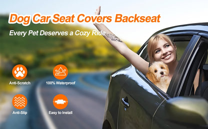 Acessórios de Viagem para Pets à Prova d'Água Assento Dobrável para Carro para Cachorros Cadeira de Carro para Pets Rede de Segurança Tapete de Porta-Malas Protetor de Banco Traseiro de Carro