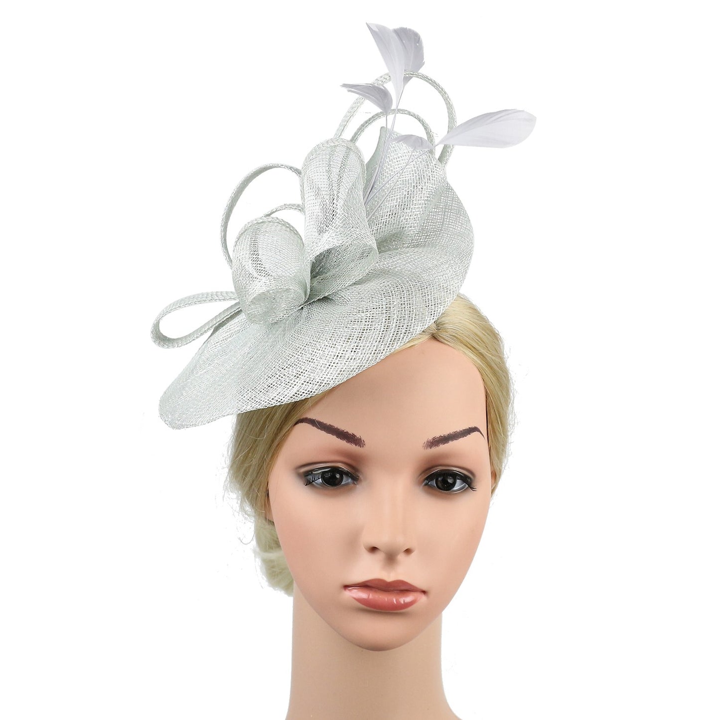 Chapéu Fascinator Feminino Pillbox Kentucky com Pena Derby Sinamay Fascinator Tiara Chapéu Fascinator para Chá para Coquetel