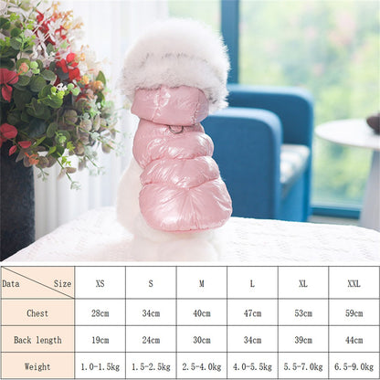 Jaqueta de Inverno para Cães Casaco de Estimação Quente de Lã para Cães Pequenos Yorkshire Shih Tzu Gola de Pelo Luxuosa Roupinhas para Filhotes