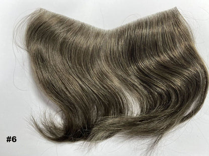 Prótese Capilar Masculina Frontal Fina de PU, com linha do cabelo natural, estilo V, em cabelo humano loiro, sistema de substituição capilar para homens