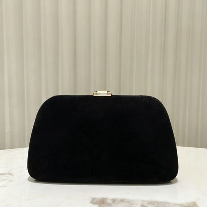Velvet Leaf Evening Bag High Luxury Clutch Party Bag for Women Fresh Sweet Style Lock Buckle Square Shoulder Bag for Qipao