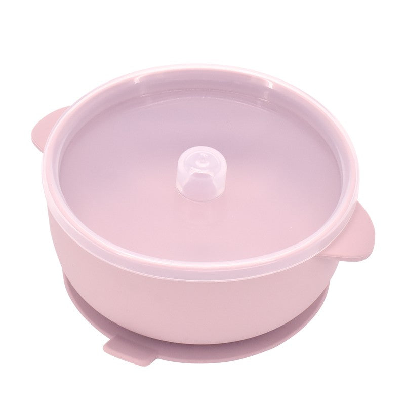 400ML Baby Silicone Bowl With Lid Children's Feeding Tableware Set Kids Waterproof Suction Bowl Dishes Kitchenware Baby Stuff