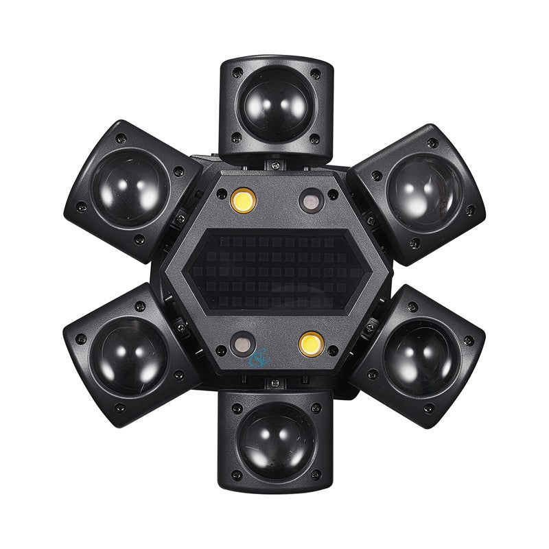 LED Moving Head 80W RGBW 4in1 Mini Six Arm Beam Strobe Light Yellow Flash Dj Bar DMX 512 Remote Control Stage Effect