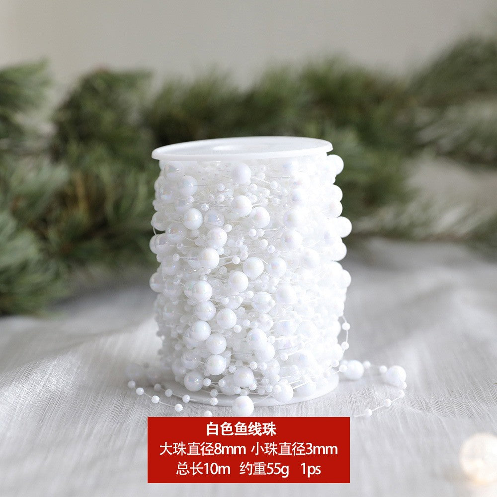 10M/Roll Pearl Chain Merry Christmas Decoration Christmas Tree Pendant for Home Decor Party Supplies New Year 2026 Gift Ornament