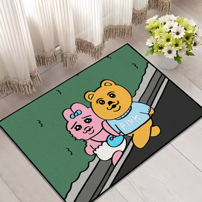 funny cartoon rabbit o-Opanchu U-Usagi small carpet Rug Home Decor Bedroom Mat Hallway Balcony Entrance Doormat Decoration