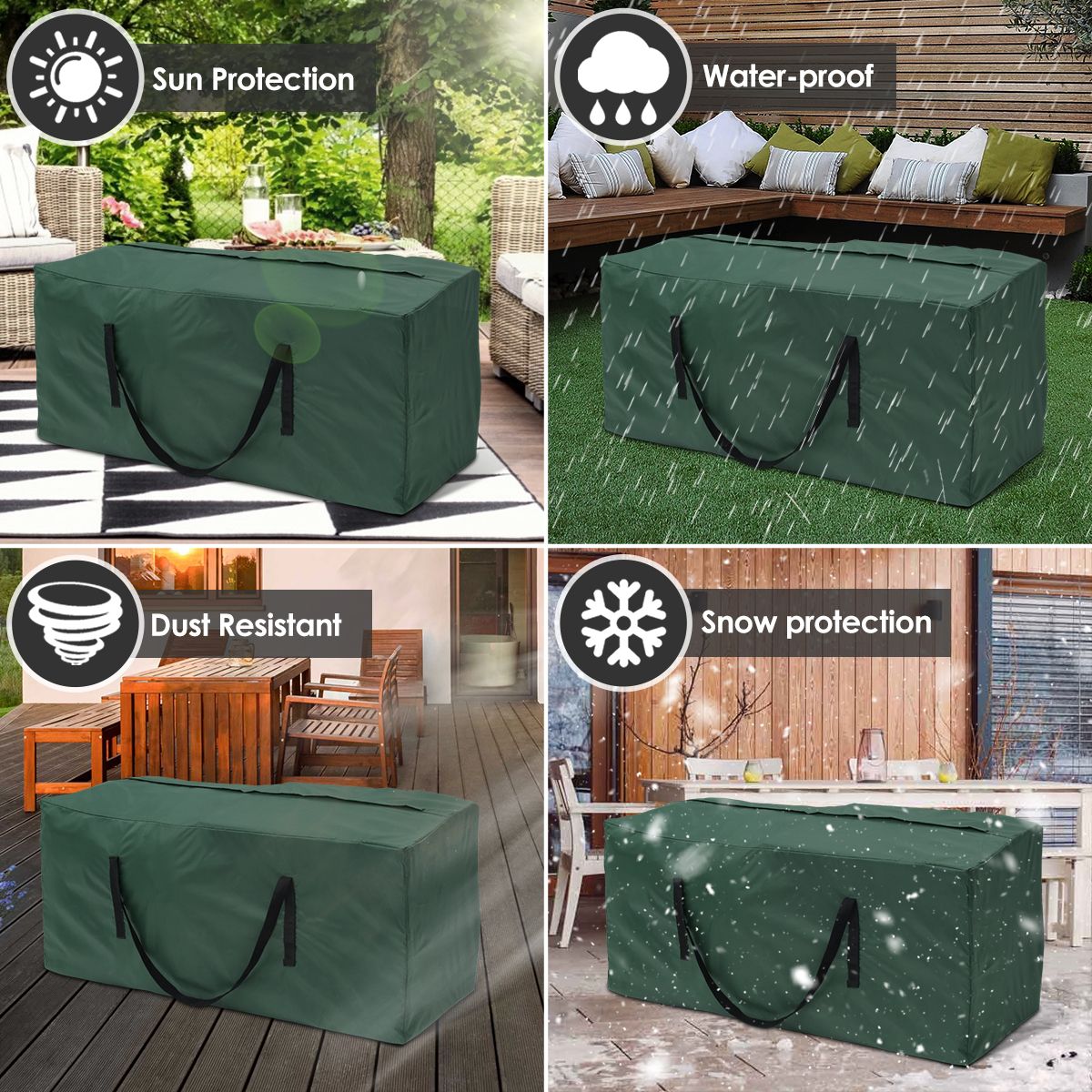 Cushion Storage Bag Large Capacity Furniture Protective Cover Outdoor Garden Waterproof Dustproof Christmas Tree Organizer New