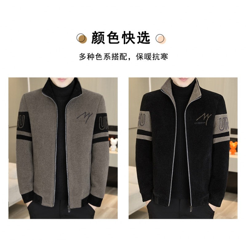 Men'S Thicken High collar Jacket Winter Warm Jackets For Men Fleece Long Sleeve Coat Man Casual Coats Men's woolen overcoat