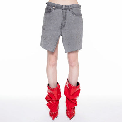 6.5 cm Heel Short Boots Pointed Fashionable Buckle Fashion Versatile Cool Women Boots Women Shoes  Ladies Shoes Botas De Mujer