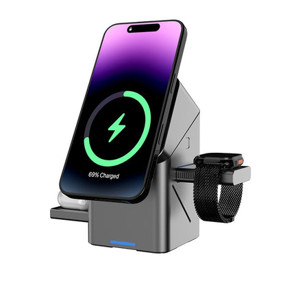 Rotating Magic Wireless Charger 3 in 1 Magnetic for Apple Dock Charger for Iphone 16 15 14 13 Pro Max Iwatch Airpods Charger