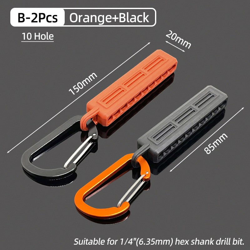 Suporte de Bits de Chave de Fenda Hexagonal de 1/4" Portátil Estojo Organizador com 10/22 Furos para Armazenamento de Bits de Broca para Cabeças de Chave de Fenda Ferramentas de Estojo