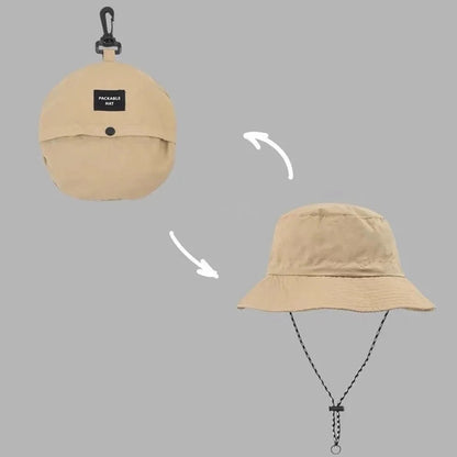 Fisherman's hat, storage bag, basin hat, summer thin design, quick drying outdoor hiking hat, men's and women's sun hat