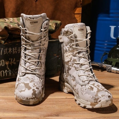 2025 Novos Tênis de Caminhada Para Homens Camuflagem Botas de Caça Masculinas Sapatos de Escalada Antiderrapantes Masculinos Botas de Trekking Masculinas de Designer