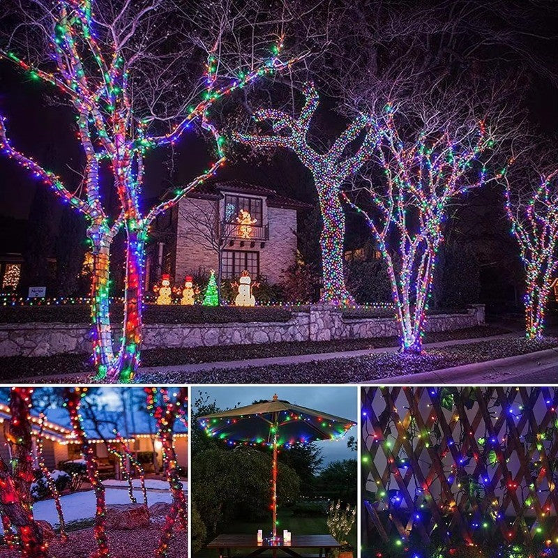 Solar String Lights Outdoor LED Fairy Lights with 8 Modes Solar Powered Hanging Lights for Patio Garden Party Christmas Decor
