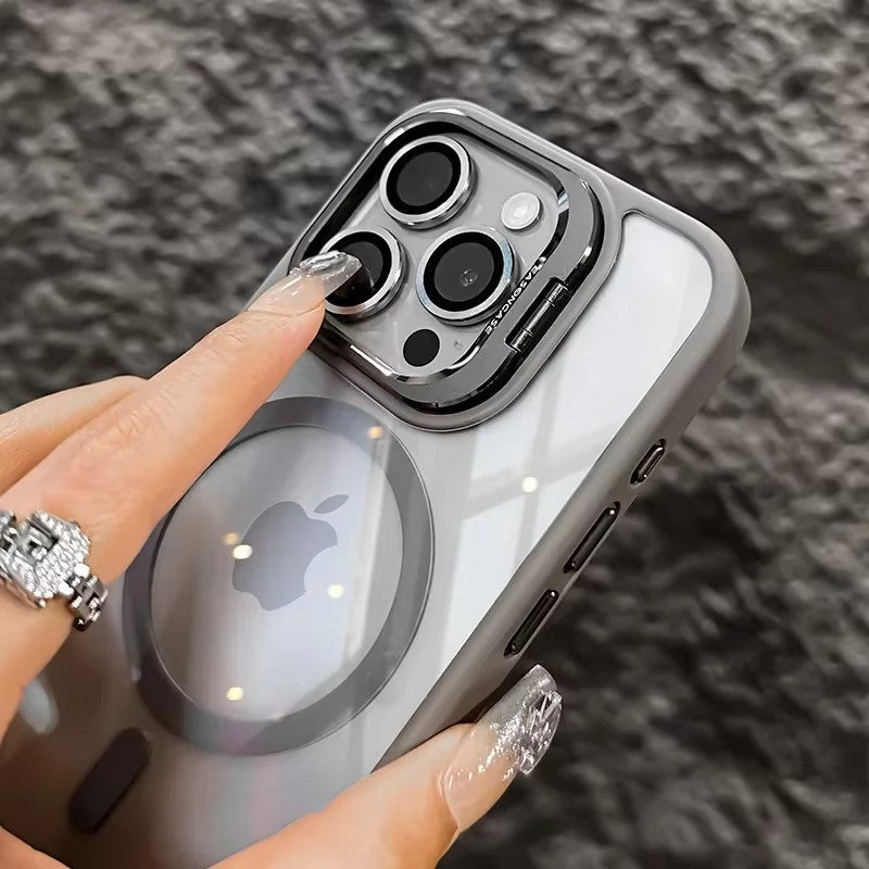 Capa de celular de luxo magnética à prova de choque para iPhone 17 Pro Max 16 15 14 13 12 11 17Air para Magsafe suporte protetor de lente de vidro