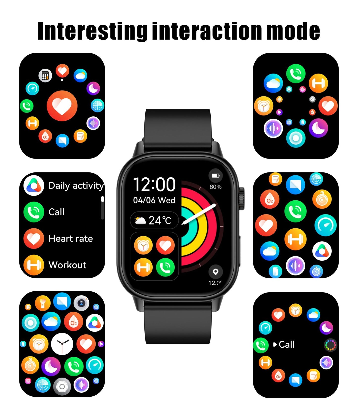 Smartwatch de Música Feminino 2025 Novo com Tela AMOLED HD de 2.01'' Moda, GPS de 6 Estrelas Embutido, Rastreador Impermeável e Chamada, Braceletes