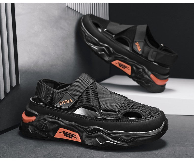 Summer Men Sandals Genuine Leather Mens Casual Shoes Outdoor Men Leather Sandals for Men Beach Shoes Roman mens Shoes