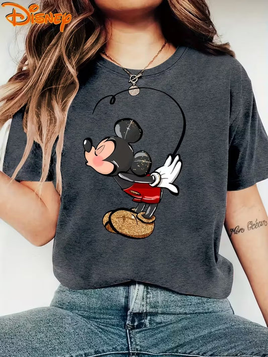 Disney Mickey Mouse & Donald Duck T Shirt Vintage Women's Men Cotton Tee Short Sleeve Oversized Couple Top Streetwear Casual