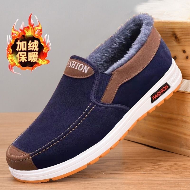 Casual Sneakers 2025 Autumn New Arrival Men's Winter Warm Cotton Shoes Fashion Plush Comfortable Slip on Men Sports Casual Shoes