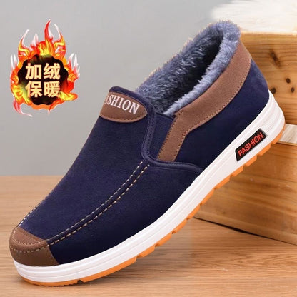 Casual Sneakers 2025 Autumn New Arrival Men's Winter Warm Cotton Shoes Fashion Plush Comfortable Slip on Men Sports Casual Shoes