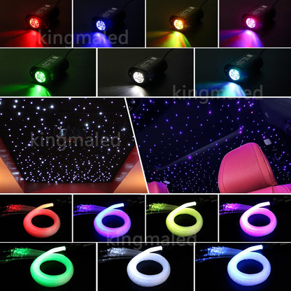 Mini 6W Twinkle  Fiber Optic Star Ceiling Light Kit RGBW APP Control Car Star Light Roof  for Starry Sky Fiber Optic Ceiling