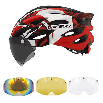 Cairbull Capacetes de Ciclismo MTB Mountain Road Capacete de Bicicleta de Corrida Leve Respirável Led Segurança Capacete de Bicicleta 54-62cm Casco