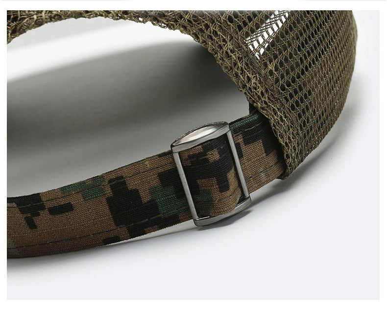 American Flag Camouflage Sticker Embroidered Baseball Cap Net Hat Men Outdoor Velcro Cap