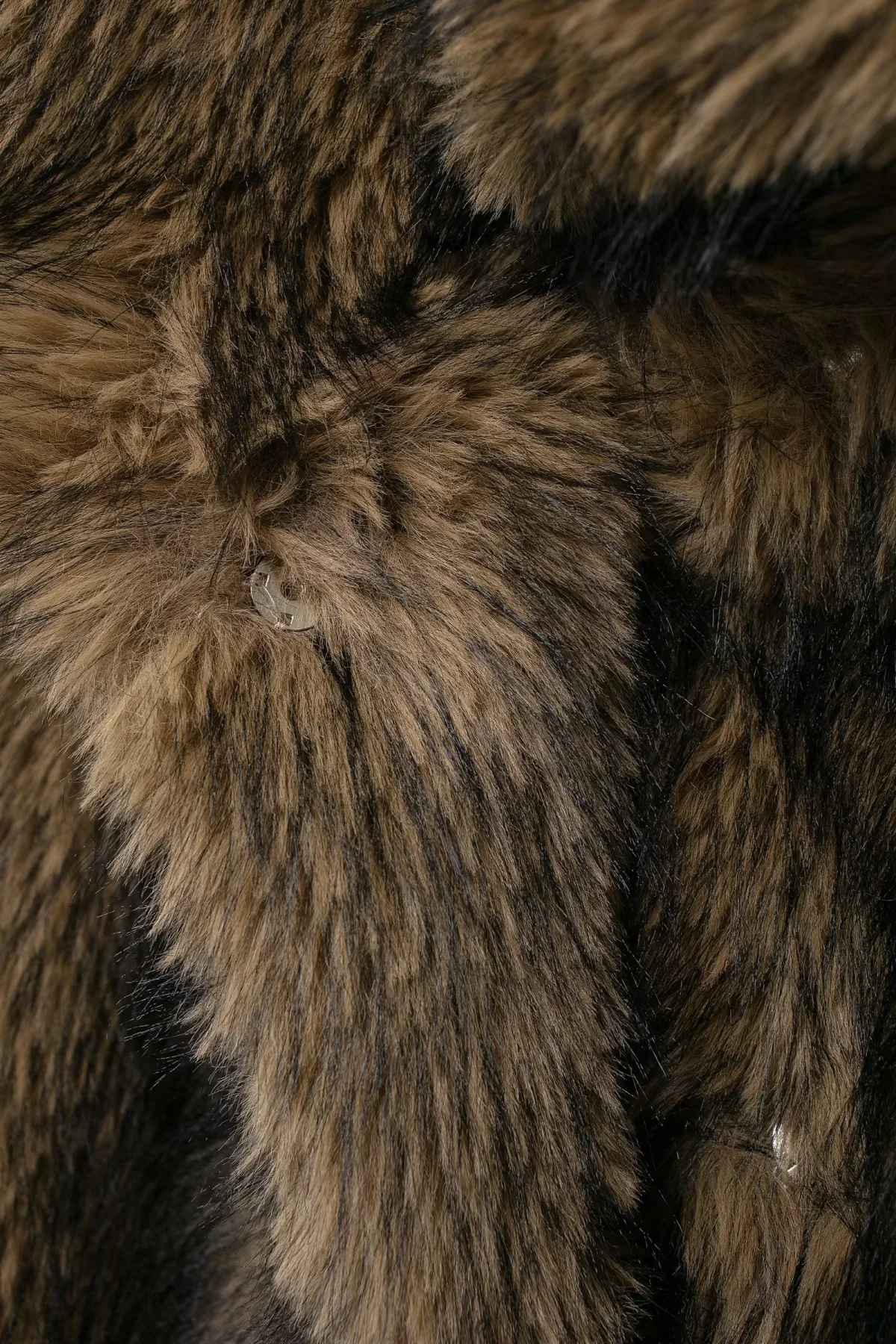 KONDALA 2025 Fall Winter Casual Faux Fur Brown Women Warm Jackets Streetwear Turn Down Collar Christmas Oversized Elegant Coats