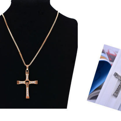 Dominic Toretto Velozes e Furiosos Celebridade Vin Diesel Item Cristal Jesus Homens Cruz Pingente Colar Presente Joias