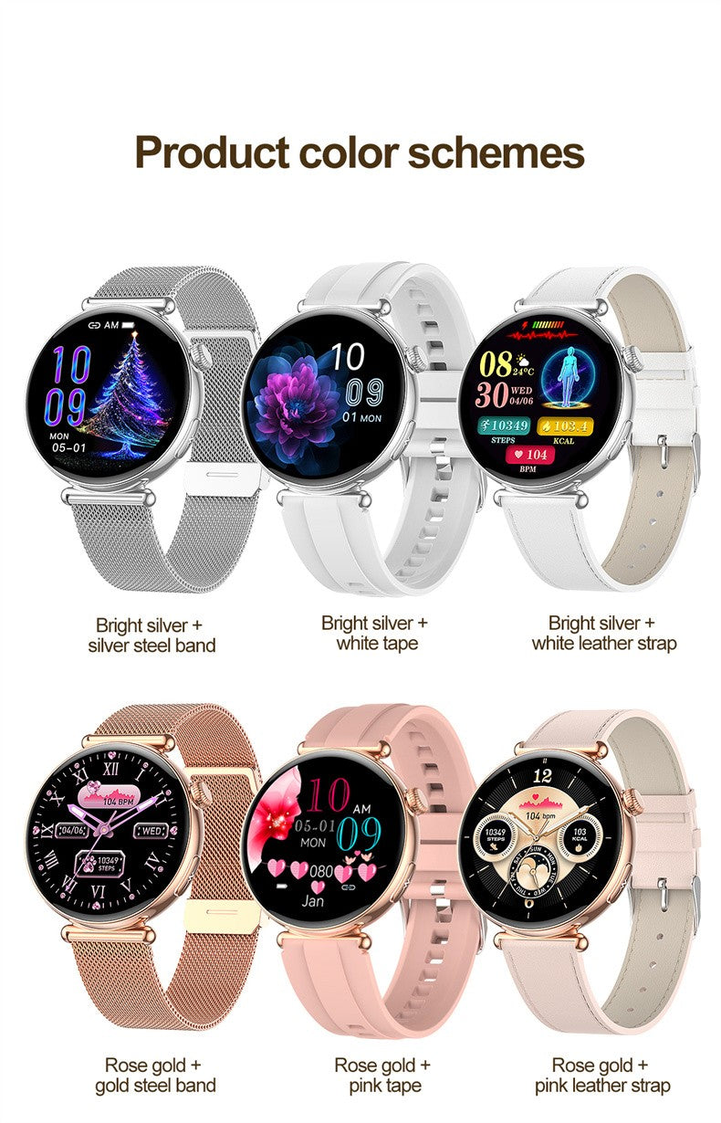 Women Smartwatch 1.32inch AMOLED Screen Call ECG Sport Watch Blood Pressure Micro physical examination AI dial Women Smart Watch