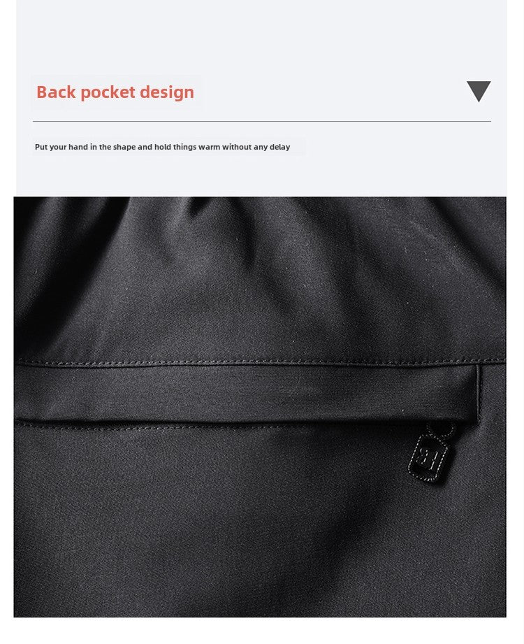 Men's Down Pants Autumn Winter New Solid Color Thickened Warm Outdoor Travel Adventure Harem Pants Men's Plus Size Casual Pants