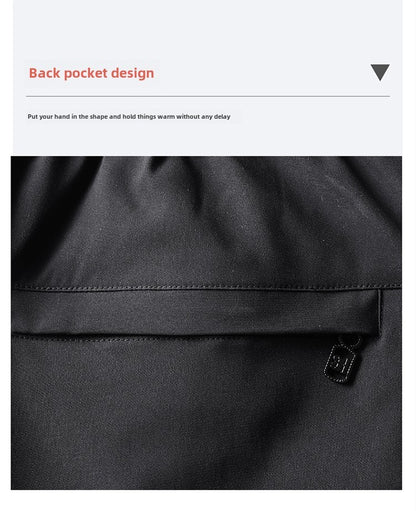 Men's Down Pants Autumn Winter New Solid Color Thickened Warm Outdoor Travel Adventure Harem Pants Men's Plus Size Casual Pants