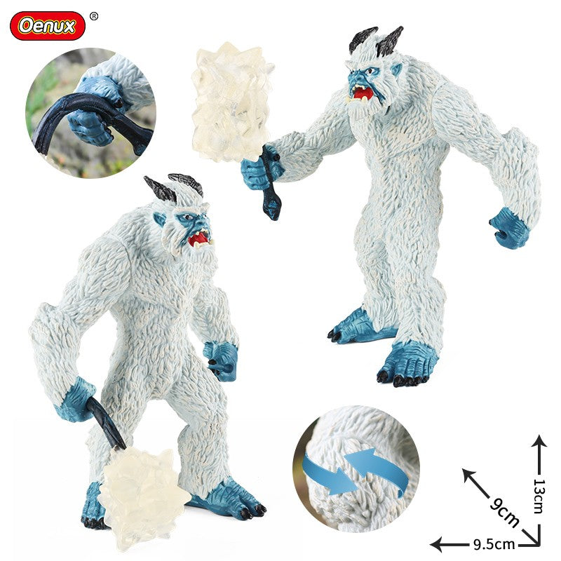 Oenux Simulação Dinossauro Dragão Tartarugas Touro de Fogo Orangotango Golem de Magma Modelo Animal Figuras de Ação Coleção de PVC Brinquedo Infantil Presente