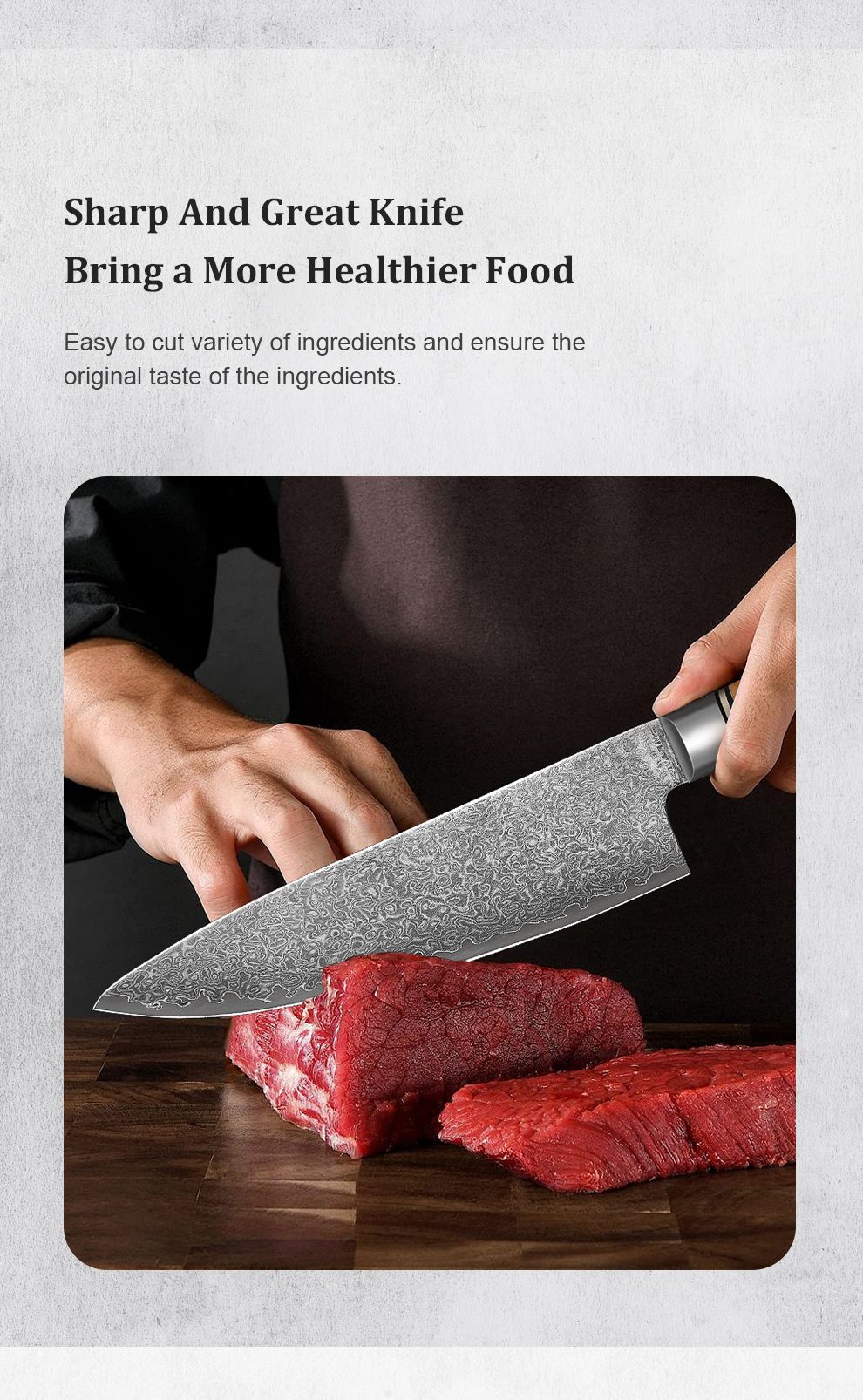 8 Inch Chef Knife 67-layers Damascus VG10 Steel Kitchen Knife Pro Cleaver Kitchen Sharp Knife