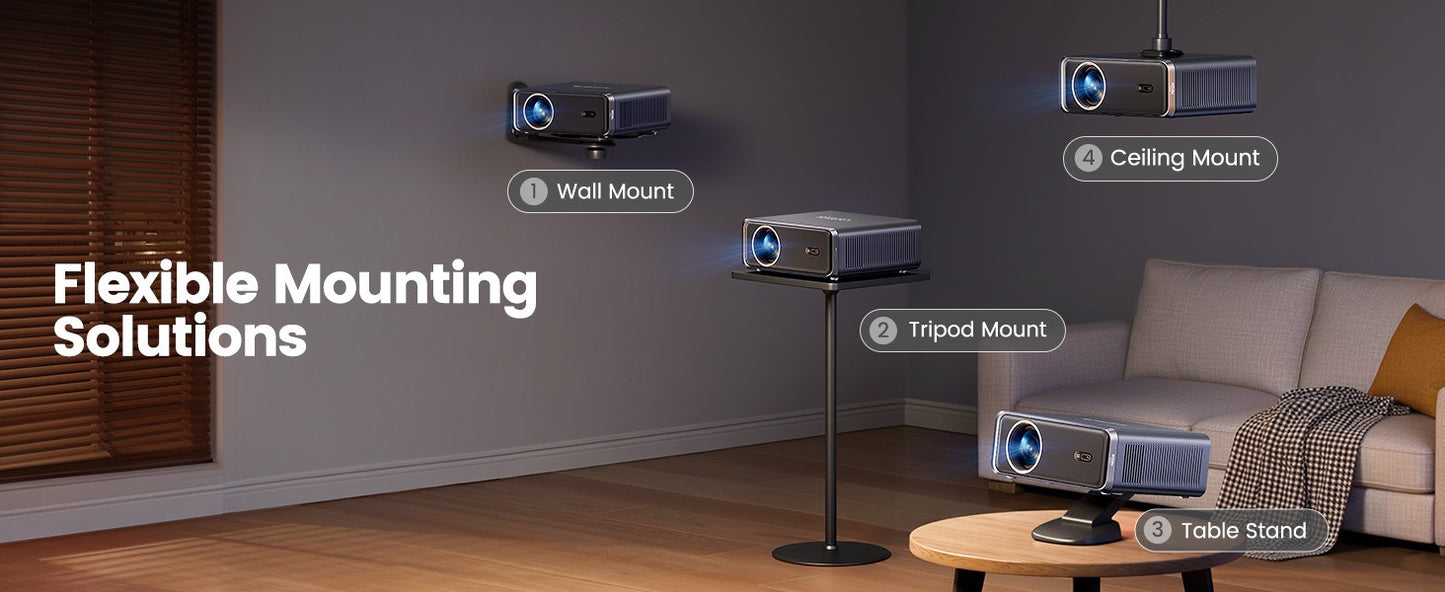 Projetor Lareser A1 4K 1000ANSI Oficial Netflix Linux Nativo 1080P Foco/Keystone Automático Dolby Audio WiFi6 BT5.2 Home Theater