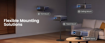 Projetor Lareser A1 4K 1000ANSI Oficial Netflix Linux Nativo 1080P Foco/Keystone Automático Dolby Audio WiFi6 BT5.2 Home Theater