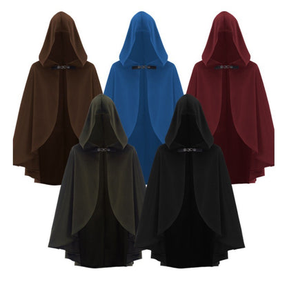 Medieval Retro Hooded Cloak Halloween Grim Reaper Wizard Cosplay Cloak Versatile Costume Accessory Cosplay Costume for Women Men